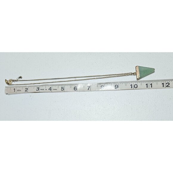 Elegant Boho Chic Green Stone Pendant Necklace Fashion Jewelry Women - Picture 4 of 5